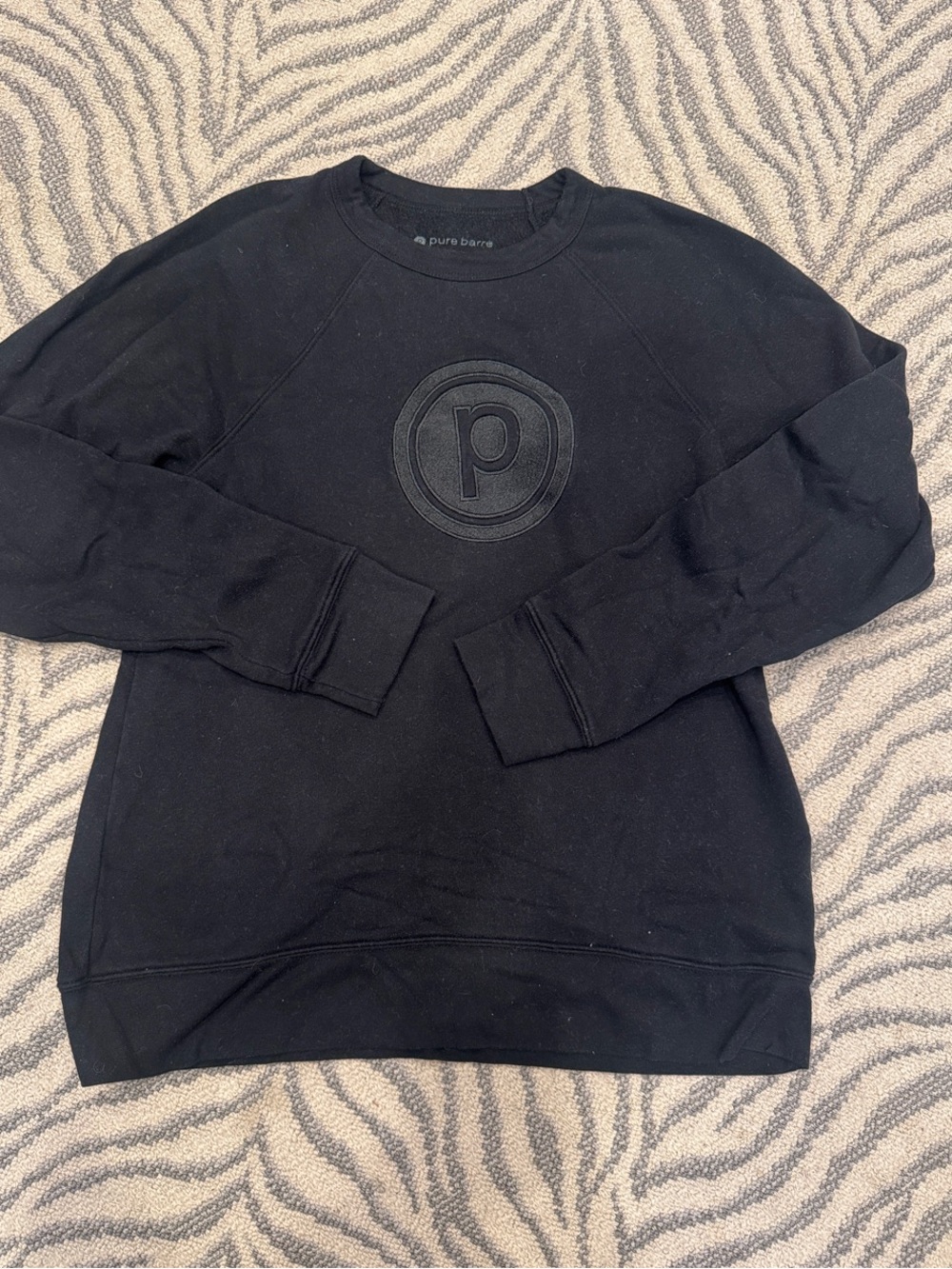 Pure Barre Black Crewneck Sweatshirt size Large